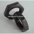 black Hex thin Nut ,Black Oxide Hex Nut, carbon steel black hex thin nutM2-M20